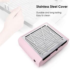 img 1 attached to 💅 AONOLOVO Pink Nail Dust Collector Machine: Upgraded Powerful Nail Vacuum Suction Fan Dust Extractor for Acrylic Nail, Poly Nail Extension Gel Removal – Manicure Tool
