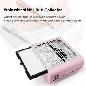 img 3 attached to 💅 AONOLOVO Pink Nail Dust Collector Machine: Upgraded Powerful Nail Vacuum Suction Fan Dust Extractor for Acrylic Nail, Poly Nail Extension Gel Removal – Manicure Tool