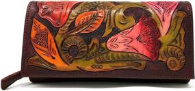 img 4 attached to 👜 High-Quality Vintage Handcrafted Leather Designer Women's Handbags & Wallets with Focus on Wallets