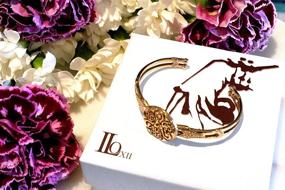 img 3 attached to 💎 ILO12 18K Plated Gold Cuff: Exquisite and Alluring Bracelet for Women, Uniquely Sensational and Delicately Designed for Girls