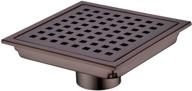 🚿 orhemus square shower floor drain: removable cover grid grate, 6 inch long, sus 304 stainless steel, brushed bronze finish - top-quality solution for your bathroom logo