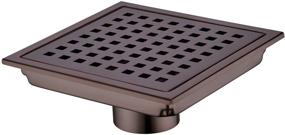 img 4 attached to 🚿 Orhemus Square Shower Floor Drain: Removable Cover Grid Grate, 6 inch Long, SUS 304 Stainless Steel, Brushed Bronze Finish - Top-Quality Solution for Your Bathroom