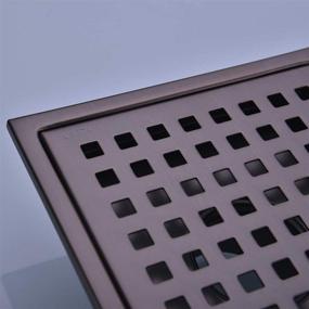 img 1 attached to 🚿 Orhemus Square Shower Floor Drain: Removable Cover Grid Grate, 6 inch Long, SUS 304 Stainless Steel, Brushed Bronze Finish - Top-Quality Solution for Your Bathroom