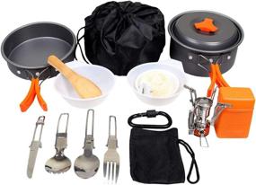 img 4 attached to Goetland Camping Cookware Backpacking Non Stick Outdoor Recreation