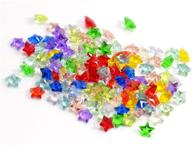 assorted 120pcs acrylic crystal star charms for glass living memory lockets - diverse color selection logo