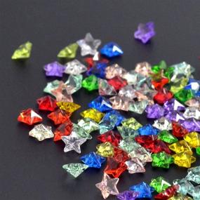 img 1 attached to Assorted 120pcs Acrylic Crystal Star Charms for Glass Living Memory Lockets - Diverse Color Selection