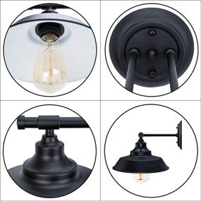 img 2 attached to 🛠️ 2-Light Industrial Kitchen Wall Sconce | Bathroom Vanity Light Fixture with Oil Rubbed Black Baking Paint Finish