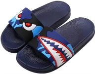 🦈 kids slip-on shark and unicorn slippers: anti-slip water shoes for beach, pool, and home logo