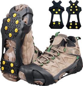 img 4 attached to ❄️ FUSIGO Ice Snow Traction Cleats: Superior 10-Stud Crampons for Shoes and Boots – Stay Safe on Snow and Ice, Men and Women