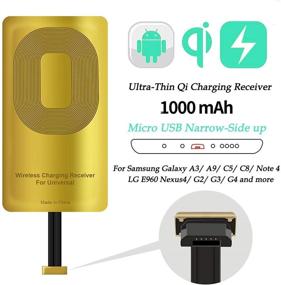 img 3 attached to AmyZone Fast QI Receiver Type A For Samsung Galaxy J6-S5-A9-Note 4/LG V10-Stylo 2-3-Plus/Google Nexus 4-G4 Ultra-Thin 5W 1000MAh Wireless Charging Receiver Adapter Compatible All Wireless Chargers