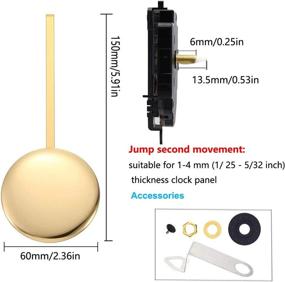 img 3 attached to ⏰ DIY Quartz Pendulum Clock Movement Wall Mechanism Replacement with 3 Hand Pairs, Maximum 5/32 inch Dial Thickness, Total Shaft Length of 17/32 inch