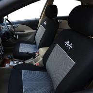 🚗 защитите сиденья в автомобиле стильно с чехлами для автомобильных сидений autoyouth - полный комплект из 9 штук, дизайн с тиснением, совместимы с подушками безопасности, серый логотип