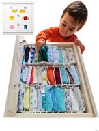 👶 baby clothes drawer organizer set - dividers for underwear, socks, shirts, panties, luggage storage box - breathable fabric (pack of 3) логотип