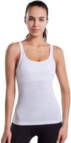 img 1 attached to 🏋️ Racerback Workout Tank Tops for Women - SELF·FREE Tight Ribbed Running Yoga Athletic Camisole with Integrated Bra