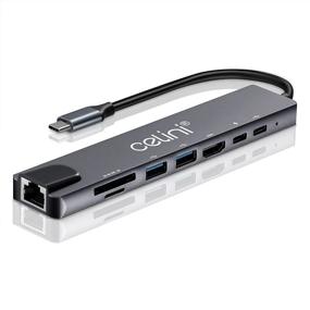 img 4 attached to 🔌 CELINI 8 in 1 Type C Hub Adapter: USB C Docking Station with 4K HDMI, 2 USB C 3.0, SD/TF Card Reader, 87w Type C PD - for MacBook Pro/Air, iPad Pro, Type C Laptops