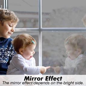 img 3 attached to 🪟 One Way Window Film: Achieve Daytime Privacy with Non-Adhesive, Easy-to-Use, Static Cling Mirror Film – Ideal for Home or Office, Silver Tint, 17.7 Inch x 6.5 Feet