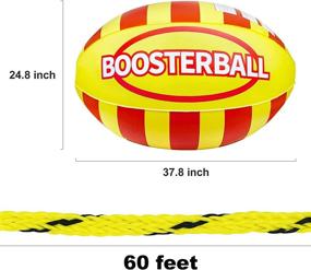 img 2 attached to 🚤 RESVIN Water Sport Towables Tube Booster Ball: Boating & Water Fun with 60ft Rope, Red+Yellow Big Balls, Ideal for 1-4 Riders!