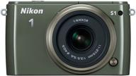 📷 nikon 1 s1 10.1 mp hd digital camera with 11-27.5mm vr 1 nikkor lens (khaki): capture stunning photos and videos with sharp detail logo