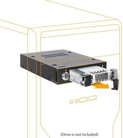 img 3 attached to 📼 Rugged Full Metal 2.5 SATA/SAS HDD & SSD Hot Swap Mobile Rack - ToughArmor MB991IK-B for 3.5 Drive Bay