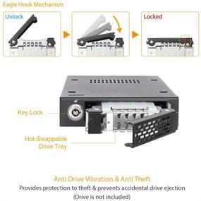 img 1 attached to 📼 Прочная металлическая подставка для сменных жестких дисков 2.5 SATA/SAS HDD & SSD - ToughArmor MB991IK-B для отсека 3.5 дюйма