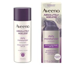 img 4 attached to 🍇 Aveeno Absolutely Ageless Anti-Wrinkle Facial Moisturizer SPF 30, Enriched with Antioxidant-Rich Blackberry Complex, Non-Comedogenic & Oil-Free, 1.7 fl. oz