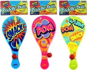 img 3 attached to JA-RU Paddle Ball with String (Pack of 3): Classic Game with Real Quality - Item #1994-3s