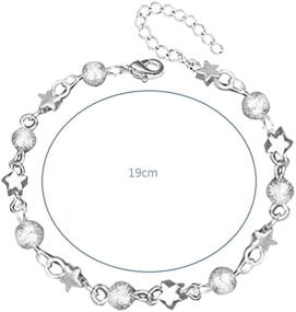 img 1 attached to 💫 Сверкающий бусинный браслет для щиколотки: Стильное дамское ювелирное ожерелье для ноги - Идеально для пляжа или вечеринки!