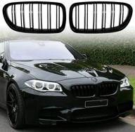 🏎️ sporty gloss black front replacement kidney grille grill for bmw 5 series f10 f11 f18 m5 logo