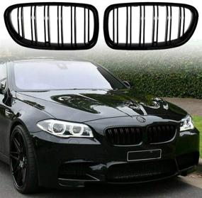 img 4 attached to 🏎️ Sporty Gloss Black Front Replacement Kidney Grille Grill for BMW 5 Series F10 F11 F18 M5