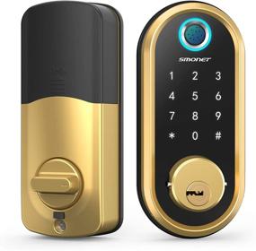 img 4 attached to 🔒 SMONET Bluetooth Keyless Entry Smart Lock: Advanced Security with Fingerprint & App Control