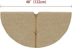 img 2 attached to 🎄 Ivenf 48-Inch Large Burlap Christmas Tree Skirt: Rustic Double-Layered Xmas Decor for Holiday Charm