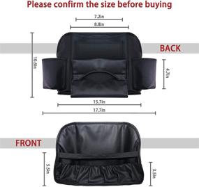 img 1 attached to 🚗 BINBOCARA: Premium Leather Car Seat Organizer Handbag Holder - Large Capacity Pocket Purse Storage for Backseat - Pet and Kid Barrier - Fits Most Vehicles