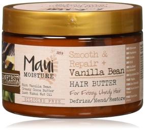 img 4 attached to Maui Moisture Smooth & Repair Hair Butter Treatment - Vanilla Bean Coconut Anti-Frizz, 12 oz.