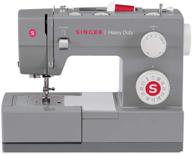 singer 4432 heavy duty sewing machine: 🧵 beginner-friendly with accessory kit, 110 stitch applications - gray logo