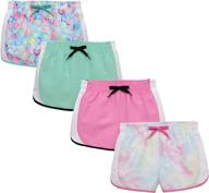 👧 btween girls 4-piece summer shorts for kids with drawstring - performance dolphin shorts, ideal for sports and running logo