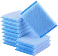 🧽 nylon cleaning scrub pad 12-pack: long-lasting & reusable dishwashing sponge - all-purpose scouring pads for kitchen & bathroom logo