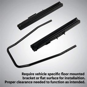 img 2 attached to 🚗 Enhance Your Vehicle's Seating Comfort with Invictus Universal Seat Slider Track Set for Aftermarket Seats