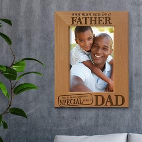 img 2 attached to 📸 KATE POSH - Engraved Natural Wood Picture Frame - Father of The Groom, Father of The Bride - Any Man can be a Father, but it Takes Someone Special to be a DAD (4x6 Vertical)