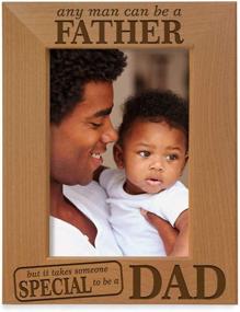 img 4 attached to 📸 KATE POSH - Engraved Natural Wood Picture Frame - Father of The Groom, Father of The Bride - Any Man can be a Father, but it Takes Someone Special to be a DAD (4x6 Vertical)