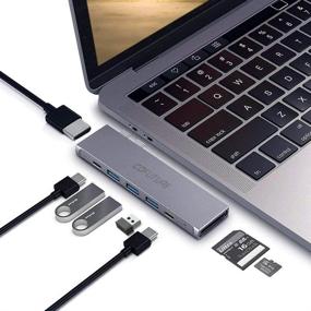 img 4 attached to 🔌 Cofuture-USB-C-HUB-Adapter: 8-in-1 Docking Station with Thunderbolt 3, 4K HDMI, and More for MacBook Air & Pro