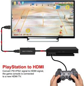 img 1 attached to 🎮 Адаптер кабеля Playstation 2 на HDMI - поддерживает переключение HDMI 4:3 / 16:9, работает с кабелем HD для Playstation 1 / Playstation 2. Адаптер Sony Playstation 1 - адаптер PS2 HDMI.