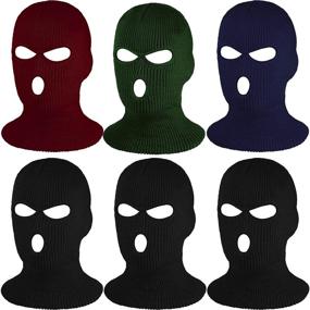 img 4 attached to Geyoga Pieces Balaclava Outdoor Knitted Outdoor Recreation