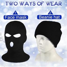 img 1 attached to Geyoga Pieces Balaclava Outdoor Knitted Outdoor Recreation