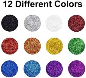 img 3 attached to 💫 Anvin Craft Glitter Slime Powder for Resin Art Grafting - Extra Fine Assorted Glitter Bulk Multicolor Set for Nail Eyeshadow Makeup Face Body Hair - 12 Jars (Color A)
