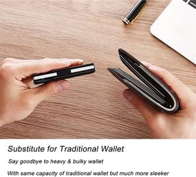 img 3 attached to Sleek Aluminum Wallet: The Ultimate Minimalist Money Pocket for Men's Accessories