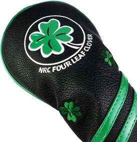 img 2 attached to 🍀 NRC Golf Head Cover Set - Wood Covers for Driver, Fairway, and Hybrid UT with Four Leaf Clover Lucky Design, PU Leather Material, and Interchangeable Number Tags