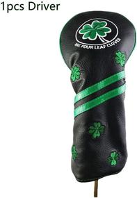 img 3 attached to 🍀 NRC Golf Head Cover Set - Wood Covers for Driver, Fairway, and Hybrid UT with Four Leaf Clover Lucky Design, PU Leather Material, and Interchangeable Number Tags