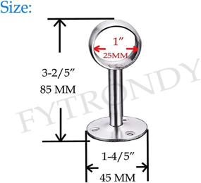 img 2 attached to 1-Inch Closet Lever Support Rod Holder Socket Bracket - FYRONDY Stainless Steel Wardrobe Pipe