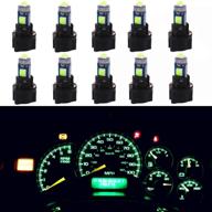 wljh super bright green canbus t5 dash light bulbs car instrument panel cluster gauge warning indicator lights 73 74 286 2721 led bulb with pc74 twist lock socket logo