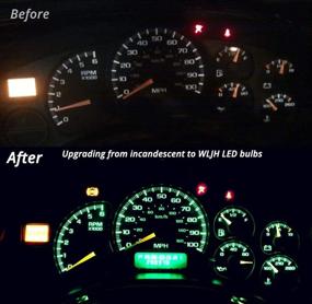 img 1 attached to WLJH Super Bright Green Canbus T5 Dash Light Bulbs Car Instrument Panel Cluster Gauge Warning Indicator Lights 73 74 286 2721 Led Bulb With PC74 Twist Lock Socket